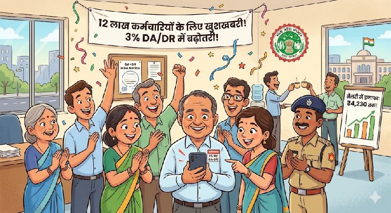 MP के 12 लाख कर्मचारियों के लिए बड़ी खबर: 3% बढ़ा DA-DR, सैलरी में ₹4,230 तक इजाफा; मई से मिलेगा फायदा